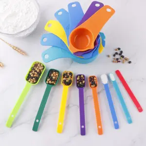 Colorful Measuring Spoons Creative Baking Tools Measuring Cup Set Measuring Cups and Spoon Sets, Plastic Measuring Cups, Measuring Cups, Measuring Spoons, Levelers, Color Measuring Cups and Spoons Kitchen Utensils Bpa