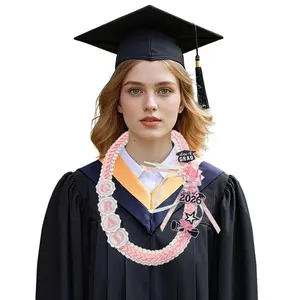 2026 Kindergarten Graduation Wreath Ribbon Necklace, Cute Dual Coin Graduation Wreath, Party Photo Props, Gift for Students