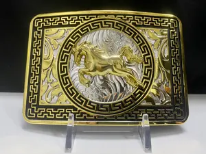 Horse Western Style Cowboy Belt Buckle Hebilla Vaquera Caballo
