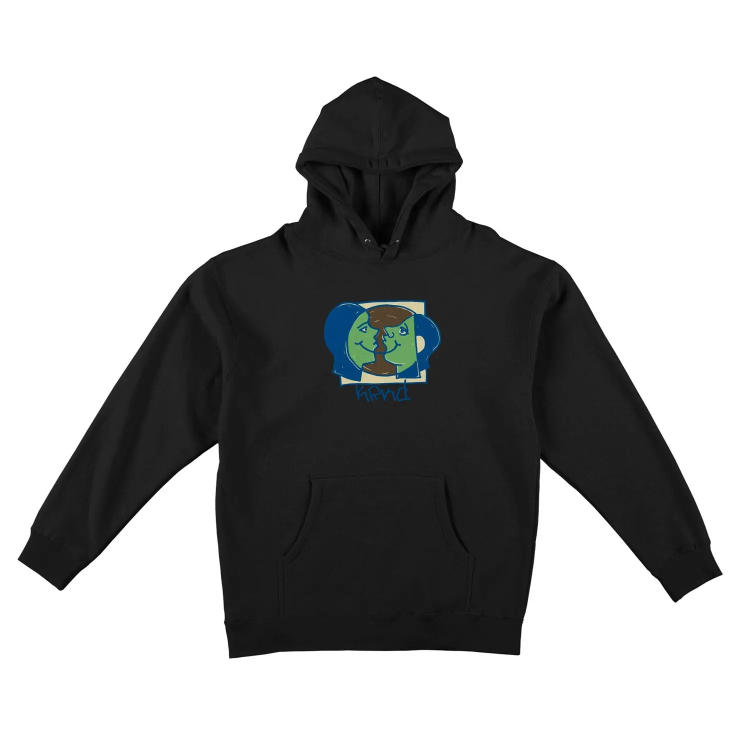 Krooked Skateboards Hoody Moonsmiley Pullover Black Black