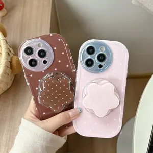 Star Phone Case for iPhone 16-14 Series, Tpu Material Soft Shell, Anti-Drop Design, Stylish Pattern, Non-Slip Grip