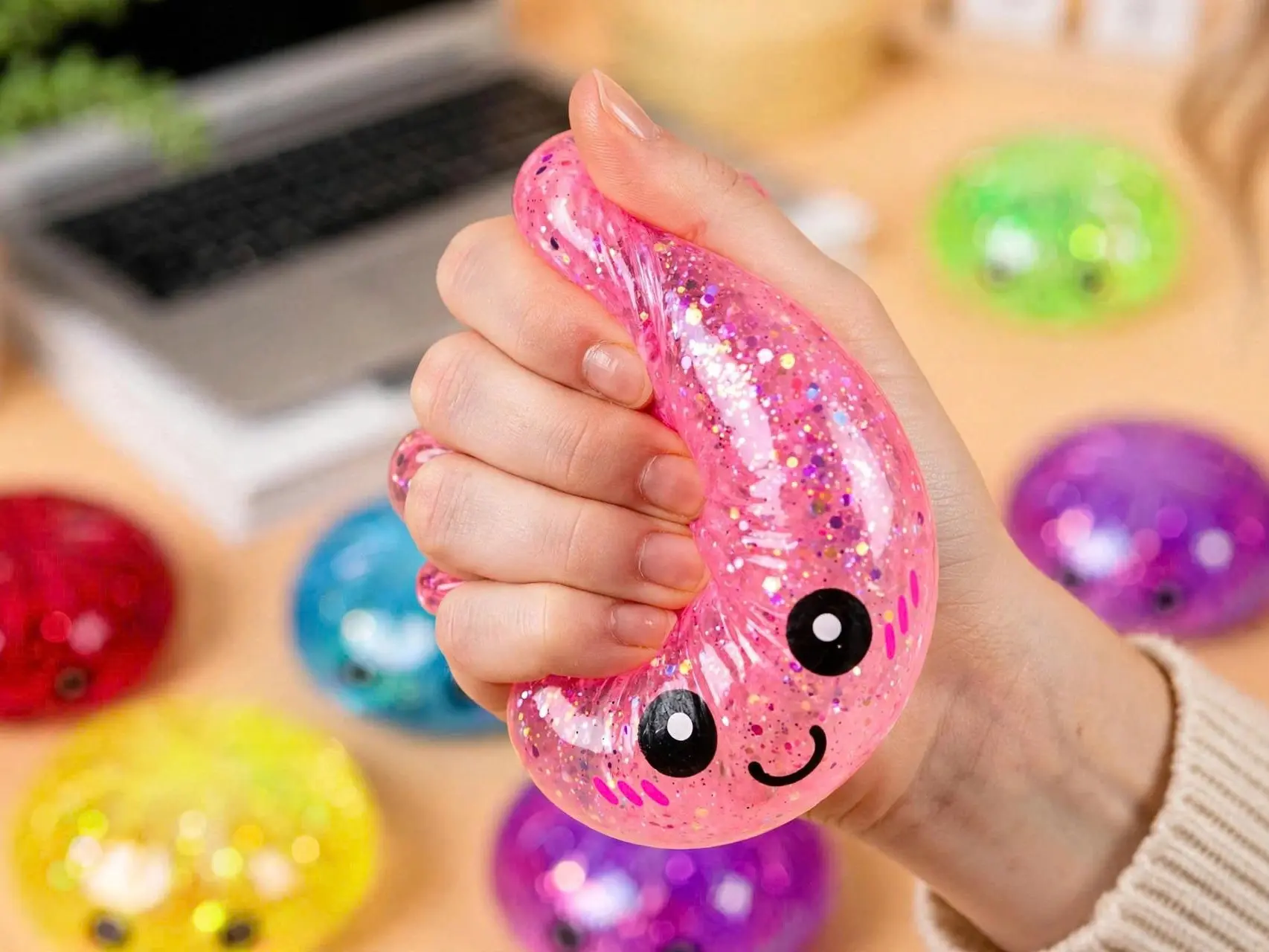 Cute Glitter Bao Bun Mystery Box – Kawaii Sensory Fidget Toy with Random Color Surprise