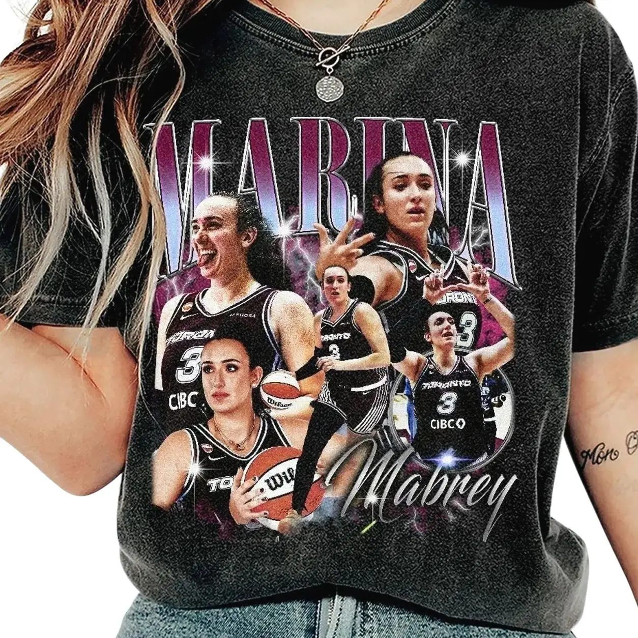 Mabrey Toronto Women Basketball Vintage Sport Shirt