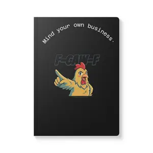 Mind Your Own Business rooster journal | Keep Out lock notebook