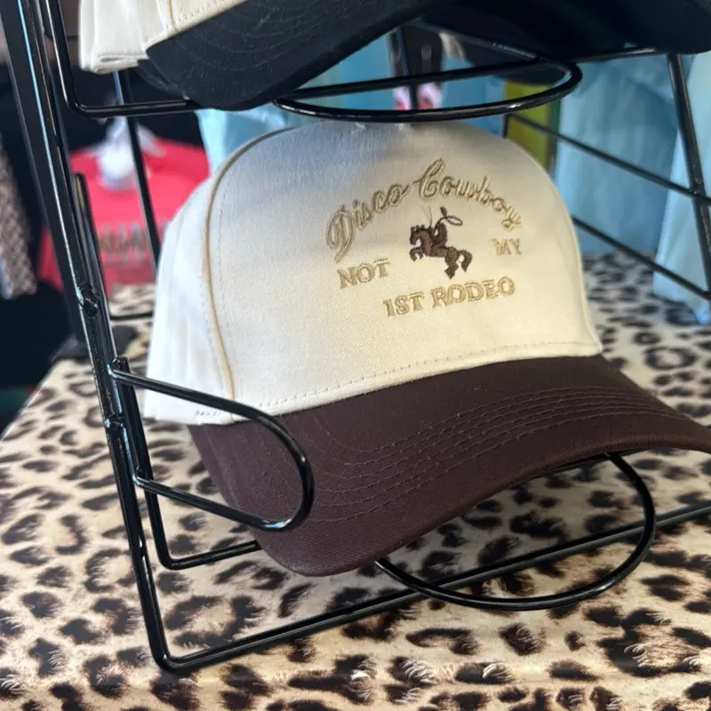 Disco cowboy embroidered hat
