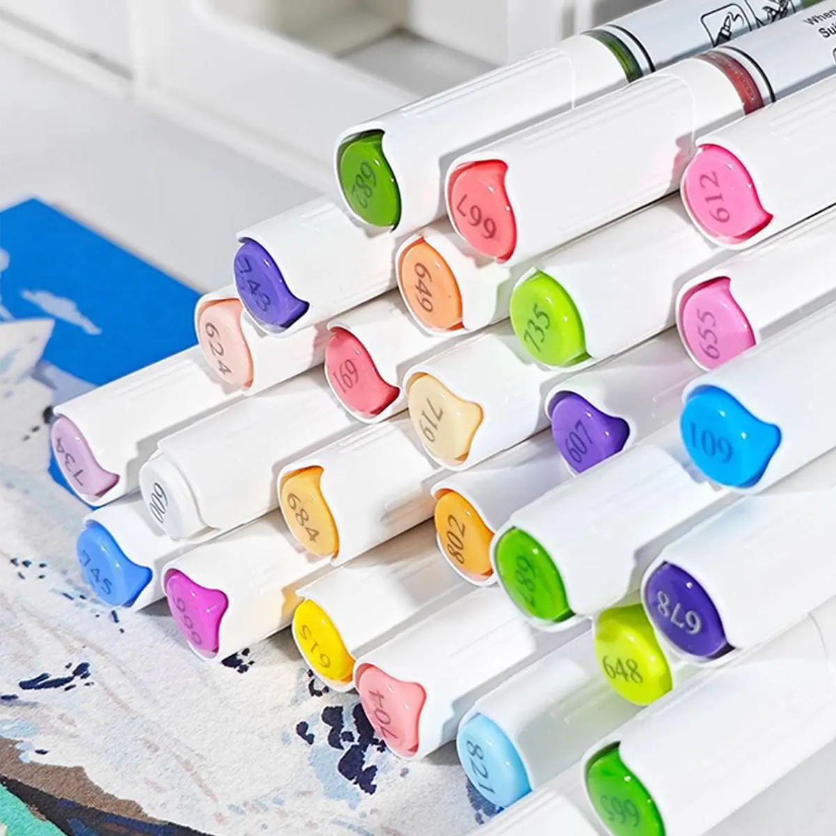 Double-ended Marker Pen, 30/60/84 Color Waterproof Graffiti Painting Pen, Marker Pen for DIY Projects and Art Enthusiasts