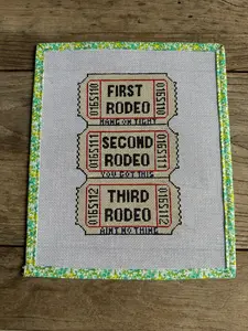 Rodeo Tickets Needlepoint Canvas