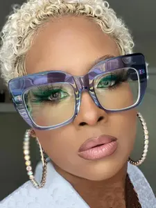 Unisex Fashionable Oversize Frame Eyeglasses, Trendy Casual Eyeglasses for Everyday Use, Fashion Accessories for Outdoor Activities, Trending Glasses