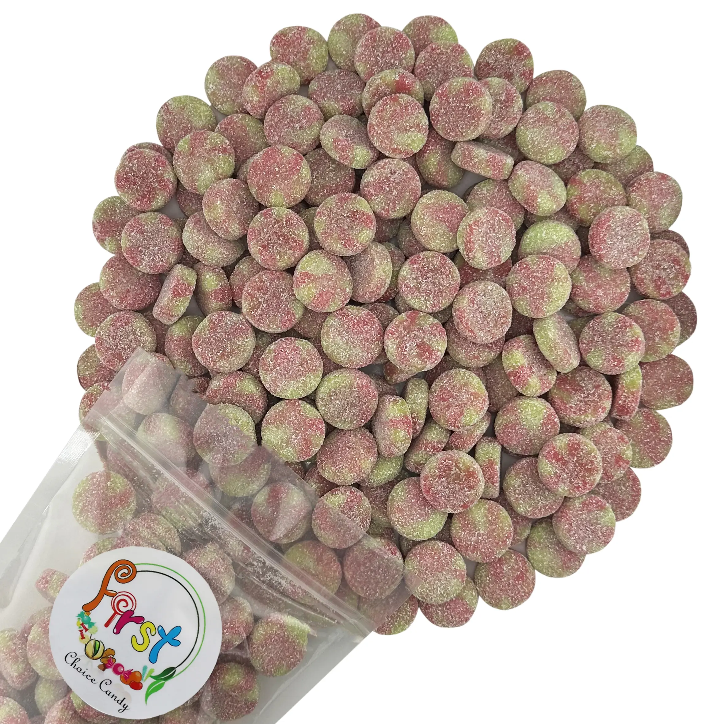 Sour Watermelon & Lime Gummy Bites Candy 2 lb. Bag