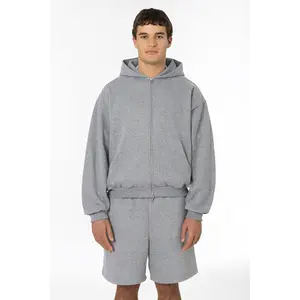 TRF10 - 12 oz. Tri-Blend Gabardine Fleece Waist Length Pull Zip Hoodie