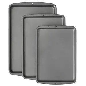 Wilton Bake It Better 3-Piece Cookie Sheet Pan Set, Non-Stick