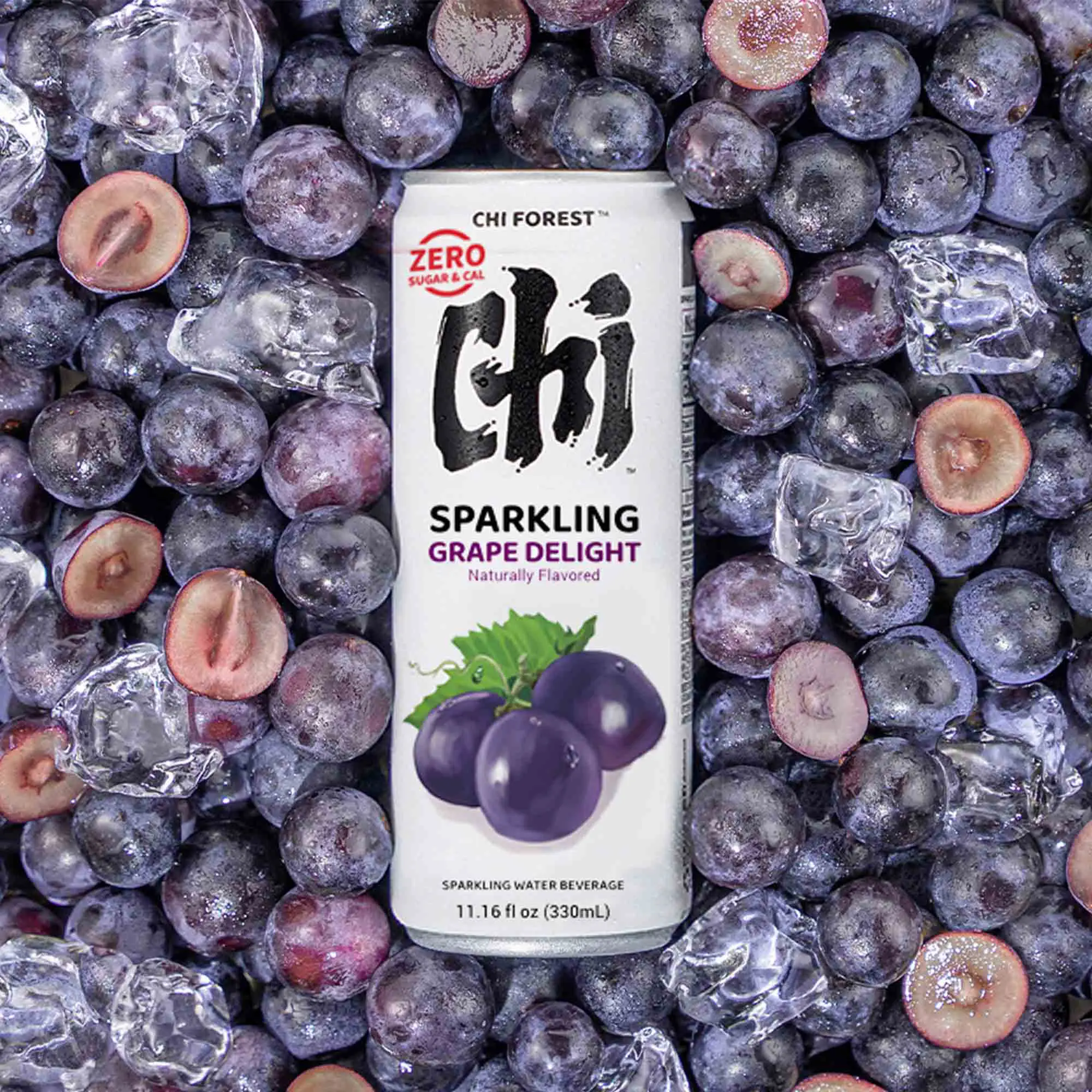 CHI FOREST Grape Delight Sparkling Water (11.16 fl oz* 24Cans)