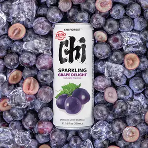 CHI FOREST Grape Delight Sparkling Water (11.16 fl oz* 24Cans)