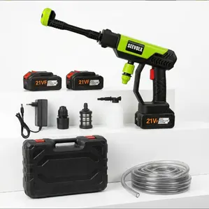 SEEVOLX 21V Portable Cordless Pressure Washer, Battery Powered High Power Cleaner for Car, Garden, Patio, Fence & Home Use