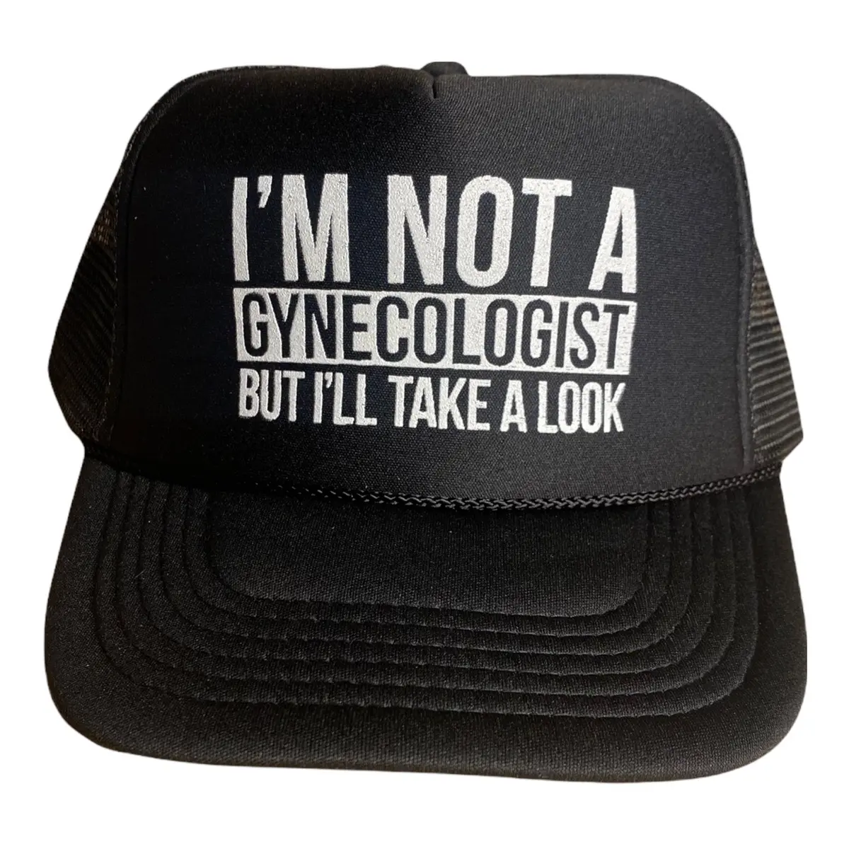 I’m not a gynecologist but I’ll take a look hat funny trucker hat SnapBack adult size party beach summer boating hat Cotton dad