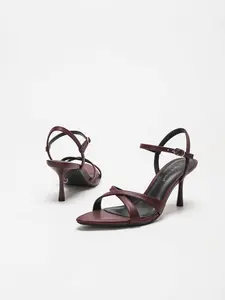 Women's Pointed Toe High Heel Sandals, Ankle Strap Sandal, Metal Buckle Elegant Shoes, Daily Wear Party Office Fashion, All Seasons Comfortable, Fashionable Footwear