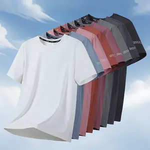 Pack of 5 – Men’s summer sports casual T-shirts, crew neck breathable tops with stylish letter prints; suitable for gym workouts, jogging, outdoor activities, everyday wear, father gifts, couples matching outfits, teen training, hiking, and streetwear.