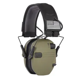 Professional noise-reducing shooting CS tactical earmuffs, outdoor sound-isolating earmuffs, head-mounted tactical noise-reducing and sound-enhancing ear protection, suitable for competitions, hunting, and specialized electronic noise-reducing earmuffs