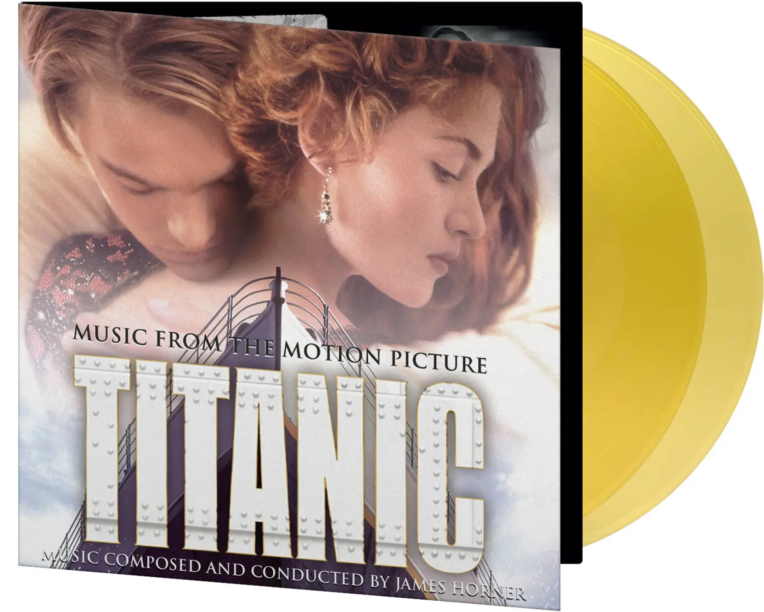 James Horner - Titanic (Original Soundtrack)  [VINYL RECORD - LP] Colored Vinyl, Ltd Ed, 180 Gram, Yellow, Poster