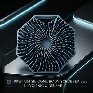 Antimicrobial Silicone Body Scrubber Exfoliating Brush for Sensitive Skin Antibacterial Shower Scrubber for Men Women Effective Daily Cleansing - Soap Easter gift