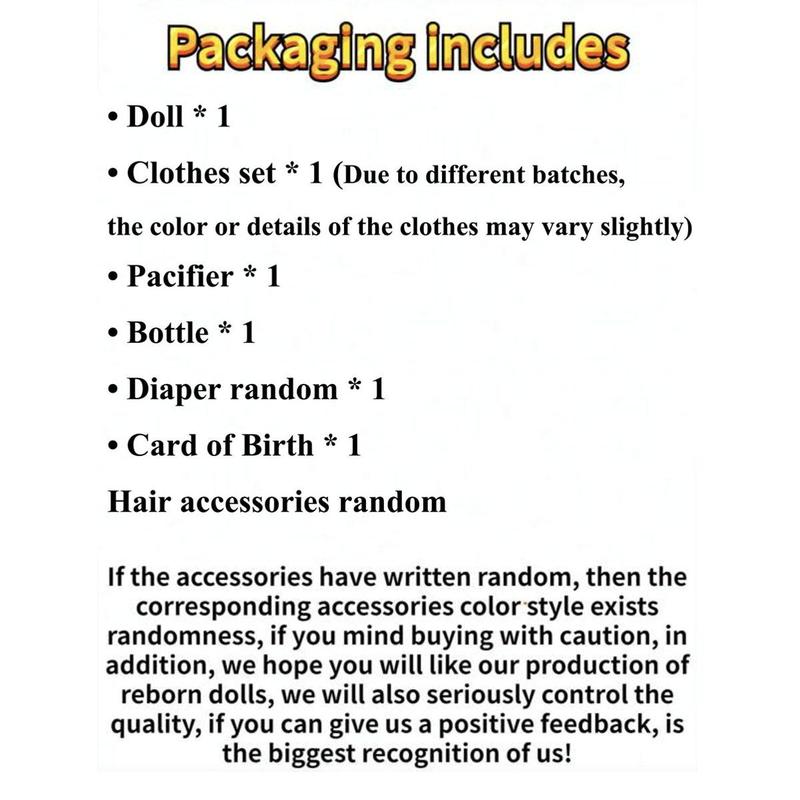 Realistic Reborn Doll, 1 Set Cute Soft Silicone Newborn Doll with Hand-painted 3D Eyelash and Lifelike Hair & Accessories, Birthday Gift for Kids, Gift #TOP PICKS