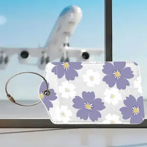 Floral Pattern Luggage Tag, 1 Count Lightweight Stylish Travel Identification Tag, Travel Accessories, Travel Essentials, Travel Storage Bags