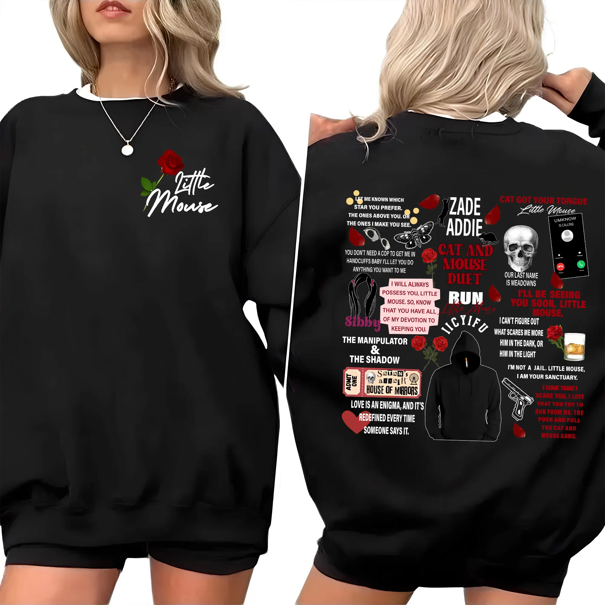Retro Haunting Adeline Shirt, Run Little Mouse Tshirt, H.D. Carlton Sweatshirt, Book Lover Gifts