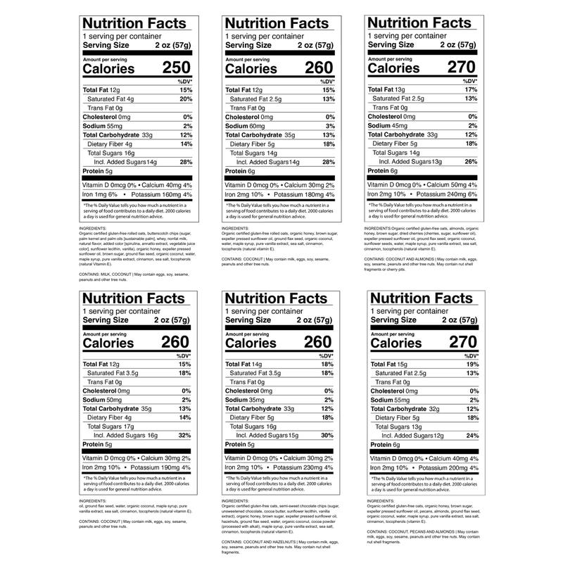 Jessica's Granola Snack Bag Variety Pack - 12 Pack | 2 of each flavor | 2 oz. Bags | Gluten-Free | Non-GMO | No Artificial Flavors or Preservatives | Perfect for On-the-Go Snacking