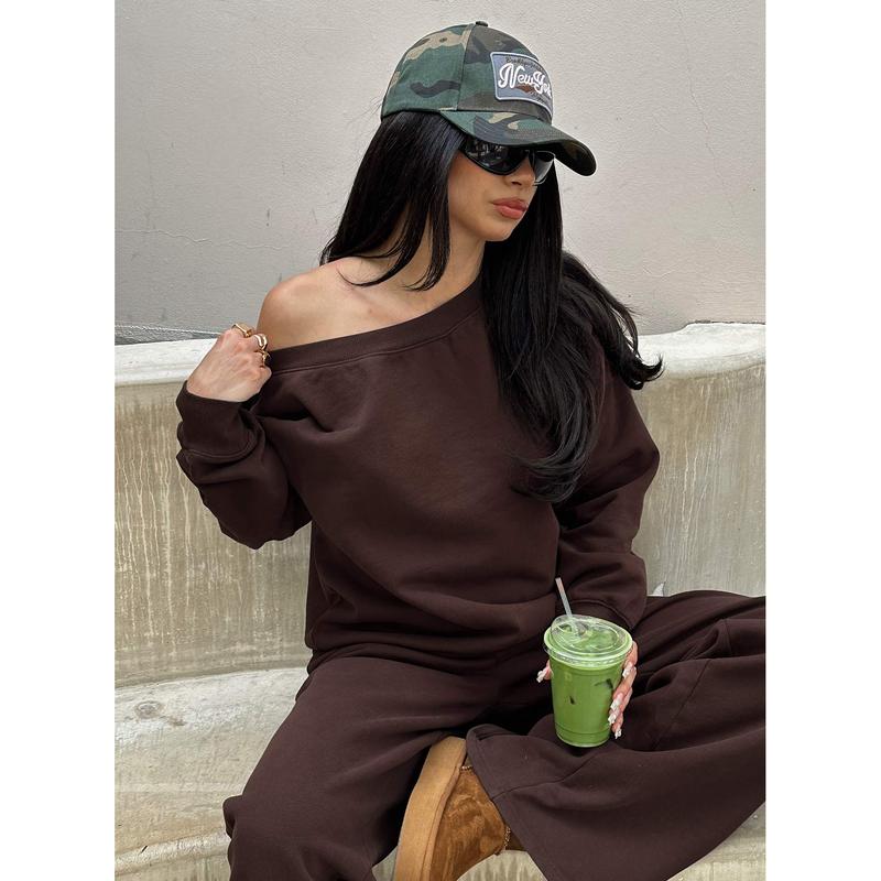 Wellness Off The Shoulder Jumper Brown