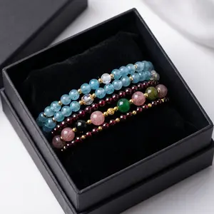Dopamine-Style Colorful Multi-Gemstone Bracelet — Featuring a Stylish, Layered Design Color Blocking| Daily Outfit The Best Gift