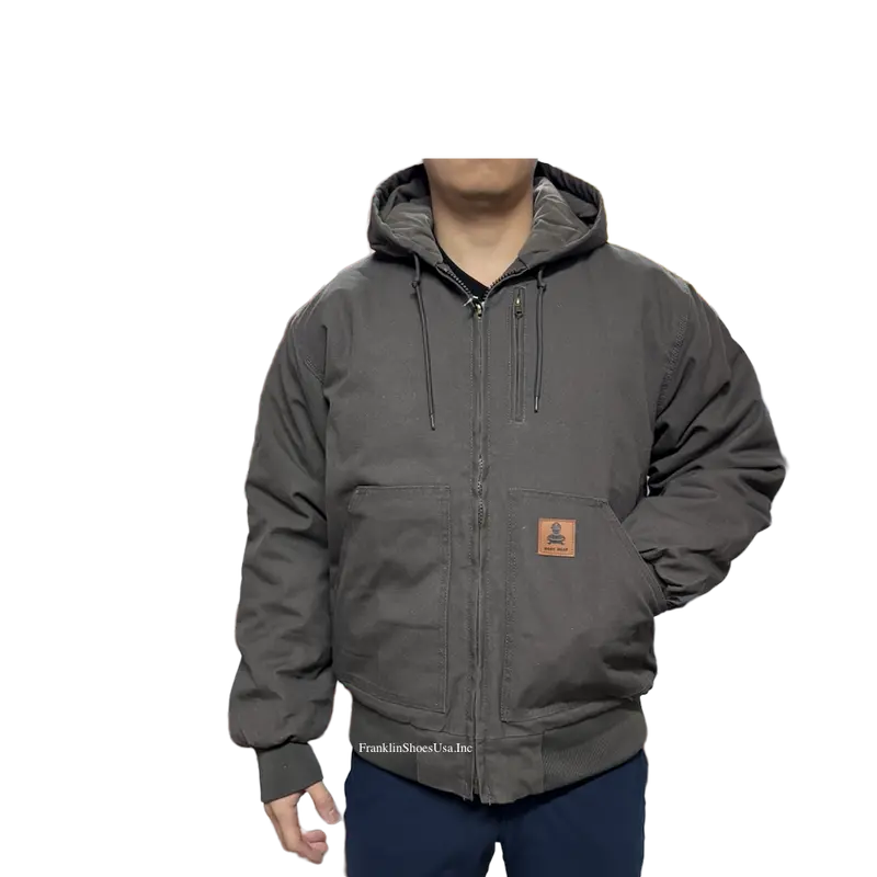 Loose Fit Quilted Flannel Lined Workwear Waterproof Active Jacket Hooded Work Coat Cotton Menswear