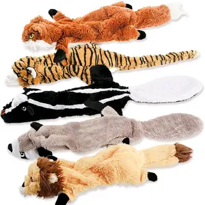 Woodland Animal Set 1 Dog Squeak Toys 2-in-1 Stuffless Squeaky Dog Chew Toy Soft Plush Material Safe & Mess-Free Design Various Animal Styles Selection