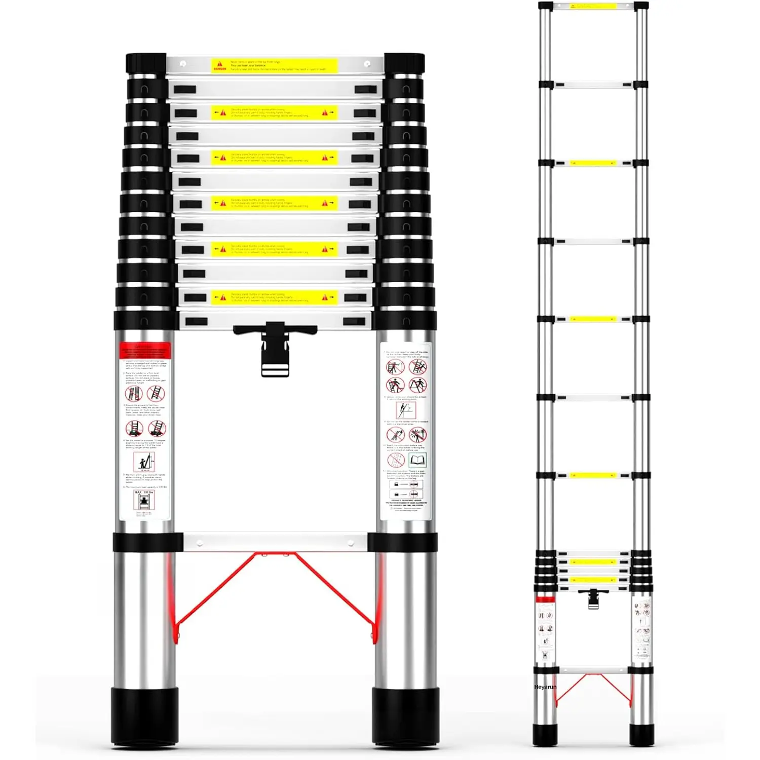 Telescoping Ladder for Home 12.5 FT Extension Foldable Collapsible ...