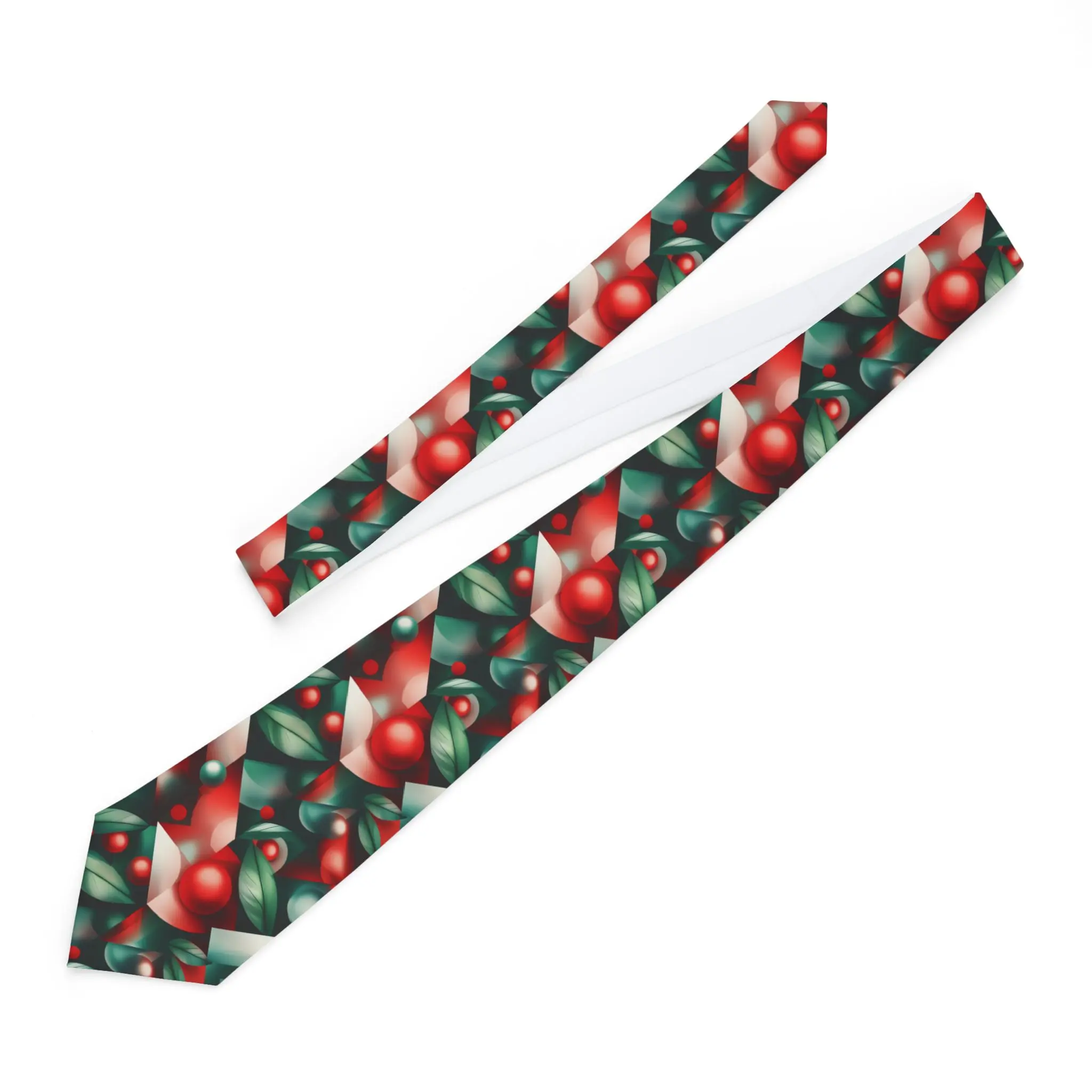 Necktie, Christmas Necktie, Holiday Tie, Festive Neckwear, Modern Christmas Accessories, Geometric Tie