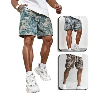 New 2026 Europe and America men's casual overalls shorts men's American casual fashion pants trend loose men's pants
