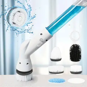 Electric Spin Scrubber with 4 Replaceable Brush Heads for Different Scenarios, Cordless Home Cleaning