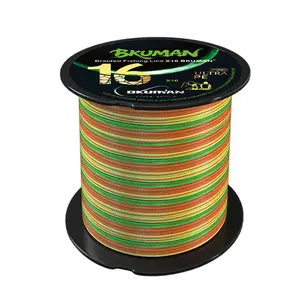 16-Strand PE Braided Fishing Line, Multicolor - 300M/500M with Multiple Strength Options, Smooth & Abrasion Resistant for Freshwater & Saltwater Fishing