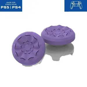 FPS Purple Grips for PS5/PS4,Xbox One & X/S Rubber Thumbsticks, 1 High-Rise, 1 Mid-Rise, Purple Professional Non-slip Joysticks