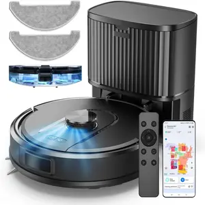 W11 Robot Vacuum and Mop with Self-Emptying, 60-Day Capacity，LiDAR Navigation, Home Mapping, 3000Pa Suction，No-Go Zones, Robotic Vacuum Cleaner for Pet Hair， Hard Floors, Carpets (Large)