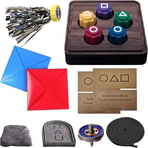 Gonggi Korean Game, Korean Traditional Play Game Set, Jebi chagi Gonggi Stone catching Biseokchigi Paeng-y DDAKJI Family Party Game Collections