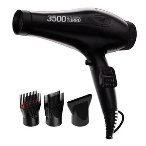 Red PRO 3500 Titanium Turbo Hair Dryer 3 Styling Attachments Red PRO 3500 Titanium Turbo Hair Dryer 3 Styling Attachments