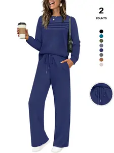 Women's Comfy Loungewear Set, Homewear, Sleeveless Tunic Top & Drawstring Crop Pants, Ideal for Relaxing at Home, Soft Fabric Design