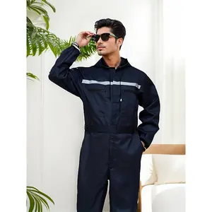 One-piece Workwear Set With Multiple Zippered Pockets, A Comfortable Fit, Machine Washable, And All-season For Gardening, Post Office,