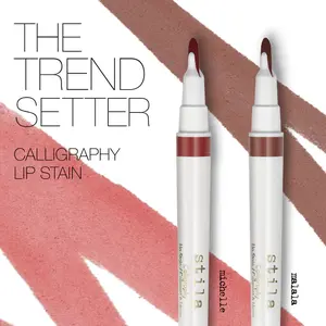 Stila Calligraphy Lip Stain Duo - Long-wear Pigmented - Precise Application