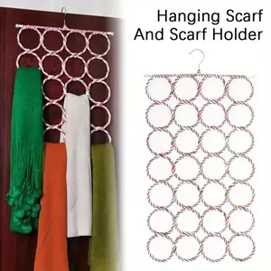 Metal Tie Storage Hook for Ties Scarf and Belts, Space-Saving Organizer for Bedroom Dorm and Balcony, Must-Have for Back to School