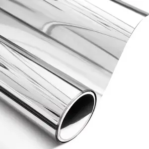 Silver Color Stainless Steel Contact Paper, Removable Self-Adhesive Metal Surface Wallpaper, Ideal for Kitchen Cabinets & More, Self Adhesive Waterproof