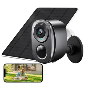 Outdoor Security Camera, Home Security Cameras, Home Solar Powered Camera, Color Night Vision, Ai Detection, Two-Way Audio, Spotlight Alarm, SD/cloud Storage, 2.4g WiFi