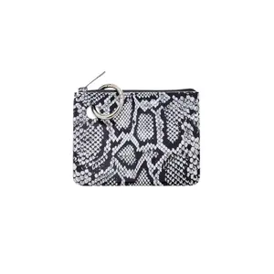 Mini Pouch - Tuxedo Snakeskin Silicone Trendy Minimalist Purse Daily Commuting Purse