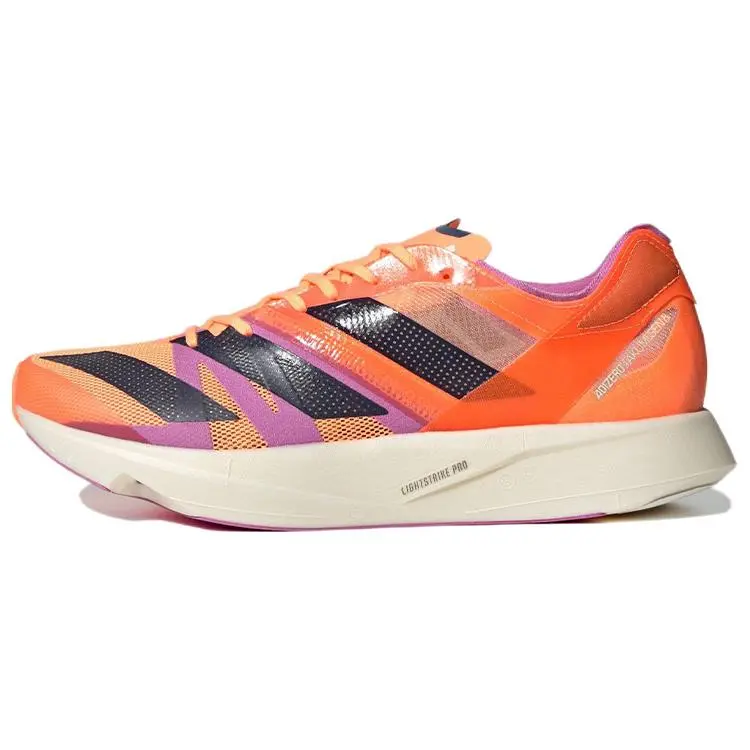 Adidas Adizero Takumi Sen 8 Beam Orange Pulse Lilac' Versatile Comfort Lightweight Low Top Running Shoes Unisex GX6668