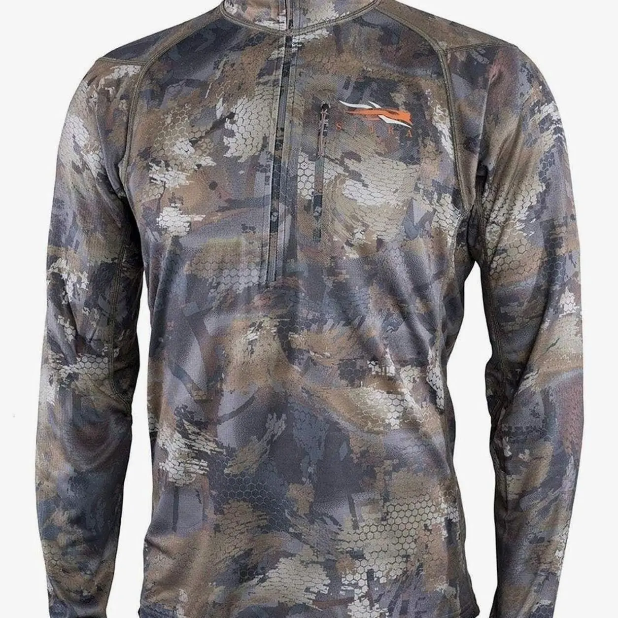 S!TKA Gear Men's Core Midweight Zip-T Long Sleeve Hunting Shirt | No Chest Pocket